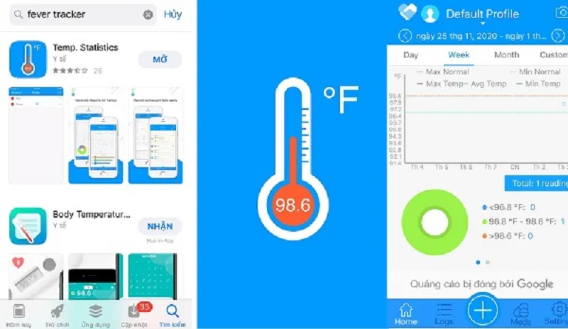 Tải Fever Tracker đo nhiệt độ bằng dữ liệu iPhone