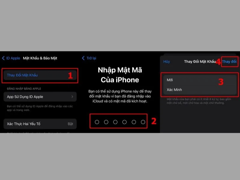 Cách thay đổi mật khẩu icloud trực tiếp trong cài đặt của iPhone