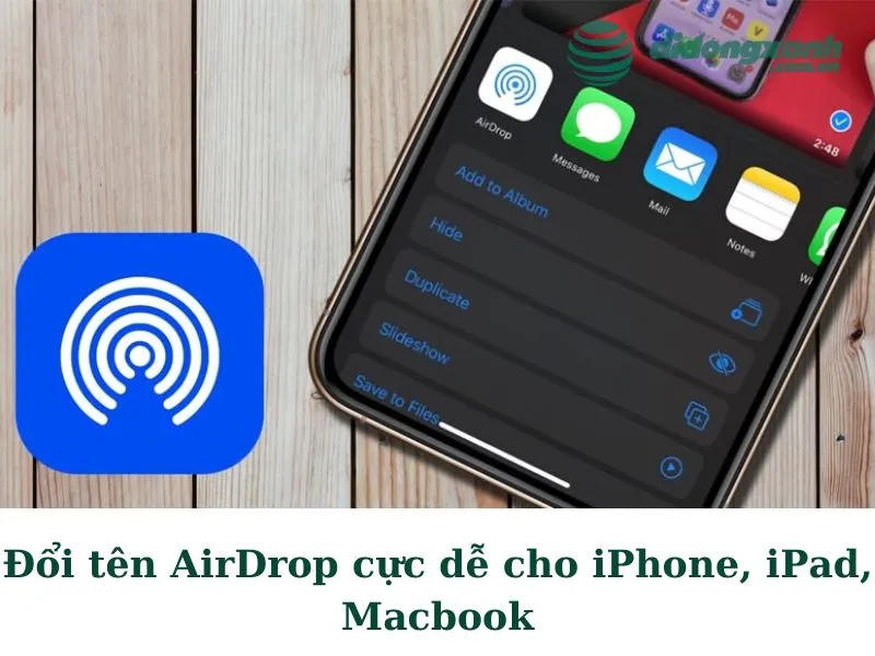 Đổi tên AirDrop đơn giản dễ thực hiện