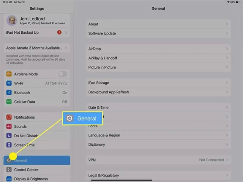 Cách đổi tên AirDrop trên iPad