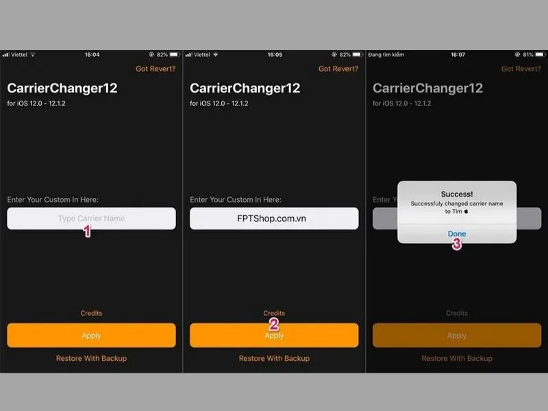 Các bước hoàn thành đổi tên nhà mạng trên iphone