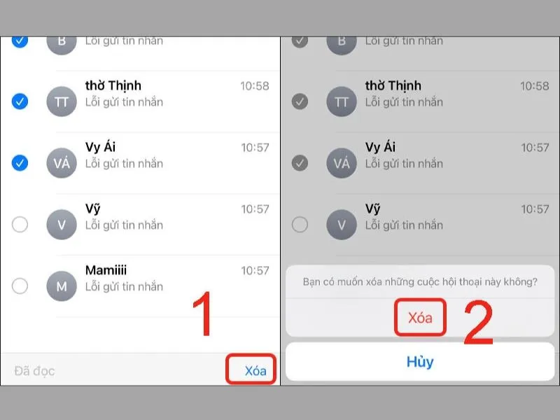 Xóa bớt tin nhắn Iphone để hạn chế điện thoại hết dung lượng Iphone
