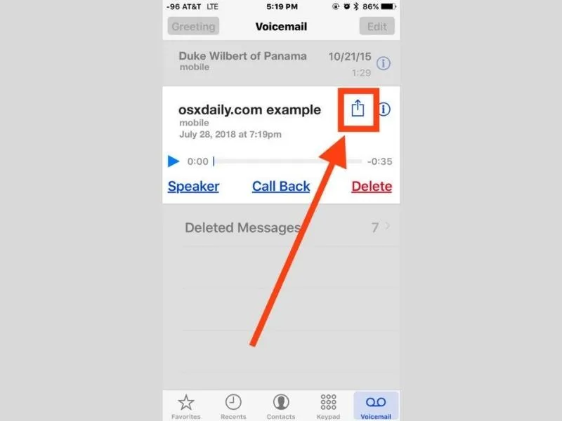 Voicemail cũng là ứng dụng ghi âm cuộc gọi miễn phí trên iphone