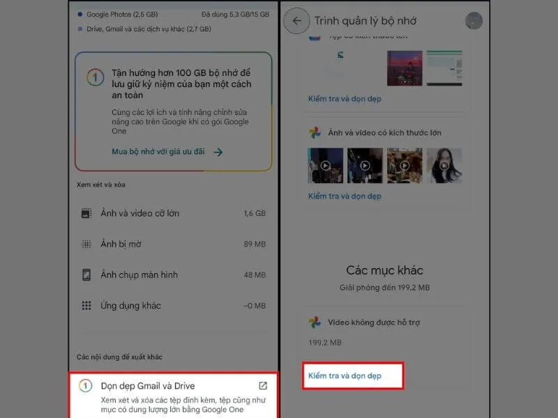 Xóa các ảnh và file không được hỗ trợ