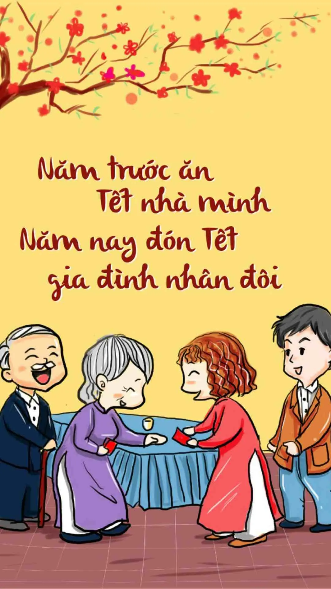 Hình nền tết cùng lời chúc ý nghĩa