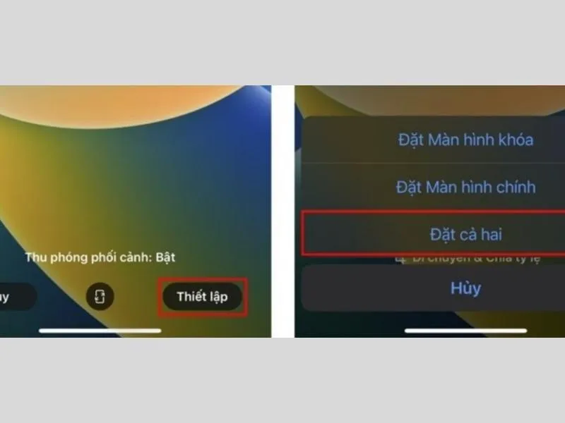 Chọn “Thiết lập” và cuối cùng lựa chọn nơi bạn muốn cài đặt