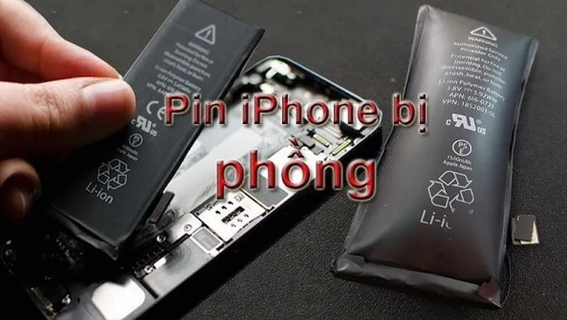 Dấu hiệu pin iPhone bị phồng nặng