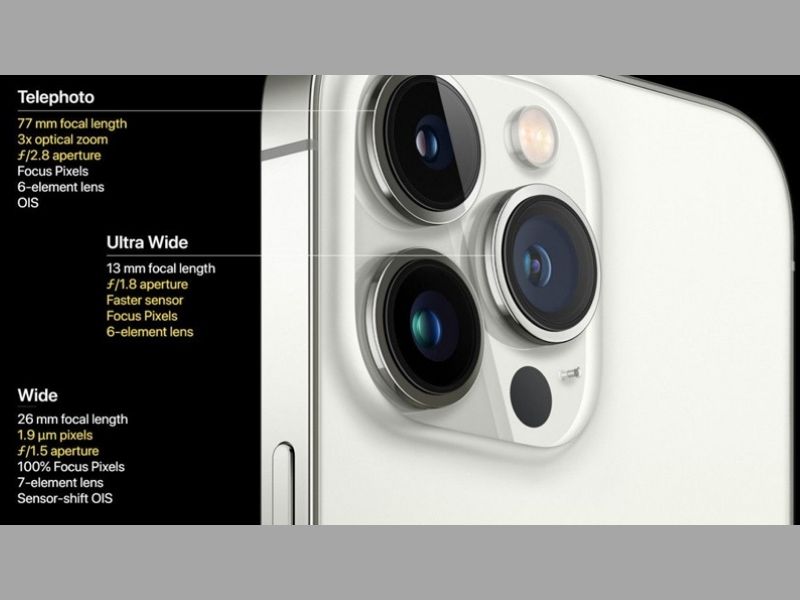 Cụm 3 camera trên iPhone 13 Pro