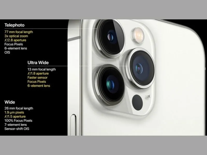 Hệ thống 3 camera 12MP, đi kèm với cảm biến LiDAR