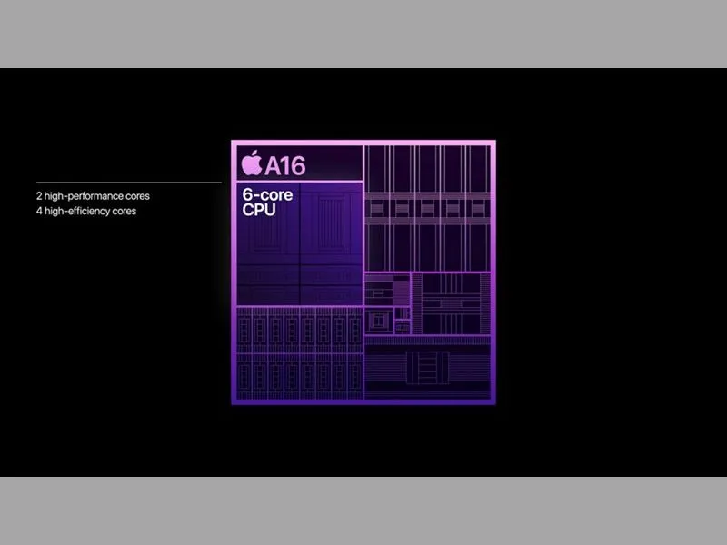 Chip A16 Bionic, con chip mạnh nhất của Apple tại thời điểm ra mắt