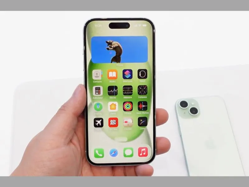 Dung lượng pin khung trên iPhone 15 Plus cũ