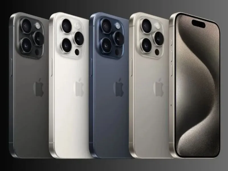 Bảng màu của iPhone 15 Pro Max với sức chứa 1TB