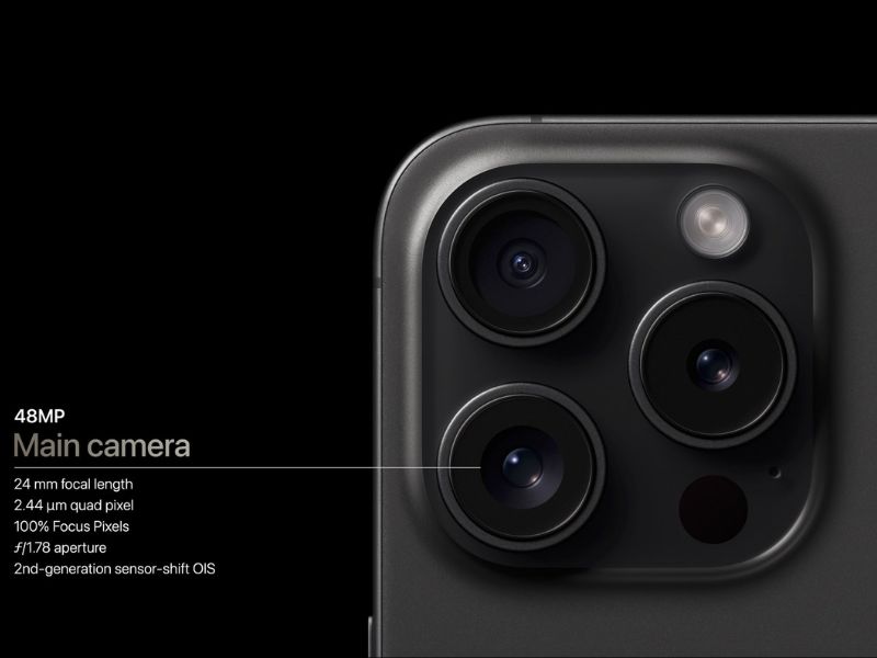 Cụm camera sau của iPhone 15 pro max