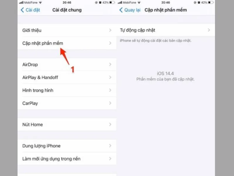 Hướng dẫn cập nhật iOS