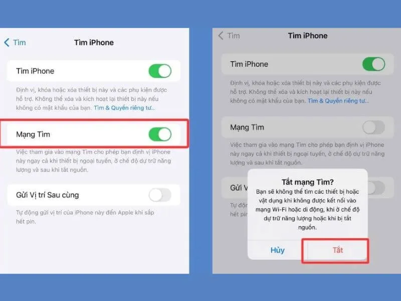 iPhone is Findable là bị gì - Cách tắt