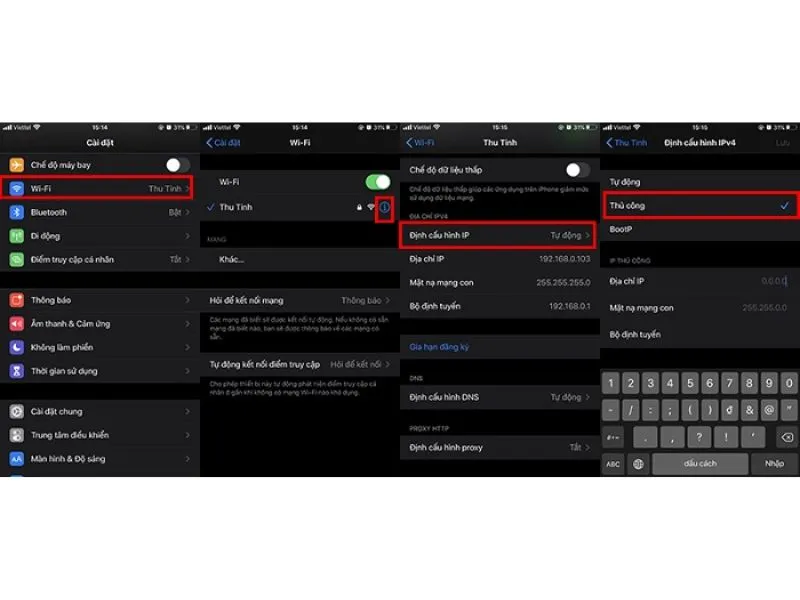 iPhone không cập nhật được phần mềm thử kết nối lại mạng