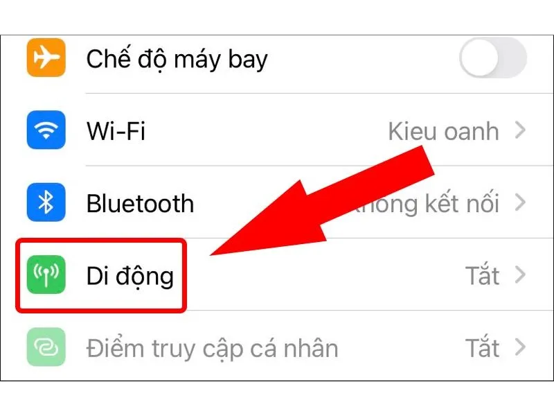 Cách khắc phục điện thoại iPhone không hiển thị điểm truy cập