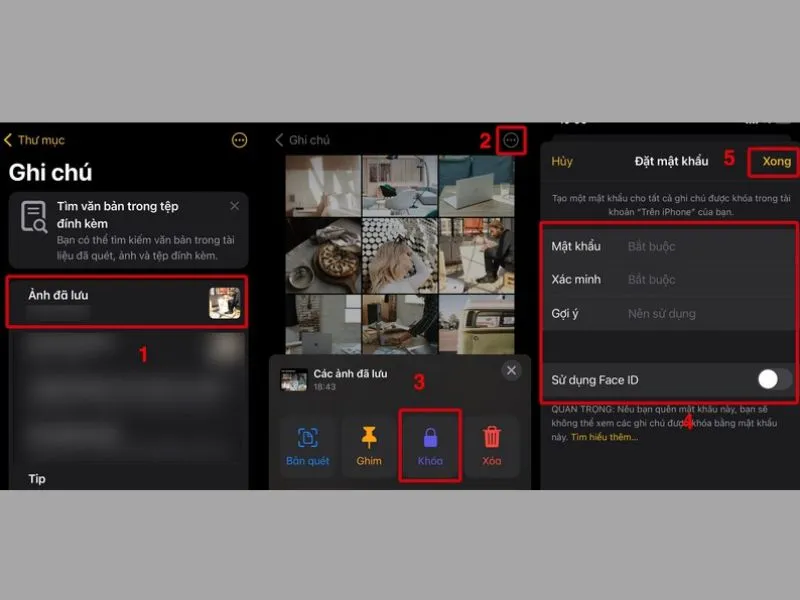 Khóa ảnh trên iPhone được ẩn trong ứng dụng Ghi chú