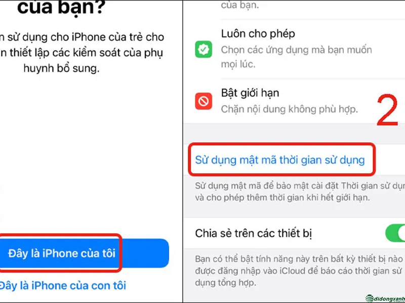 Chọn sử dụng mật mã thời gian sử dụng