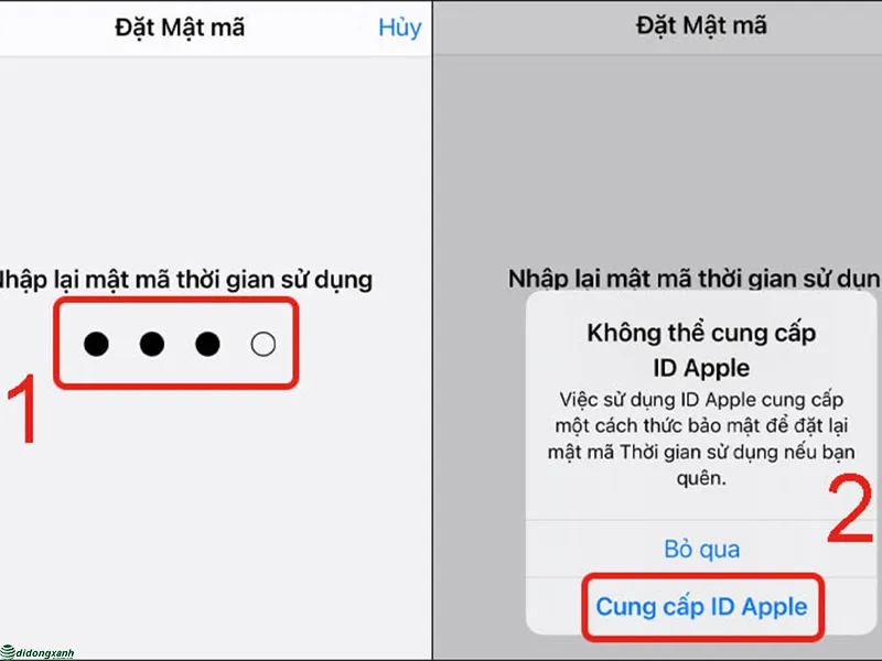 Nhập mật khẩu để khóa ứng dụng trên iPhone