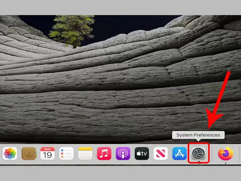 Nhấn vào System Preferences