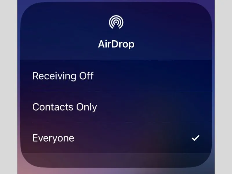 Cách khắc phục lỗi không tìm thấy airdrop trên iphone