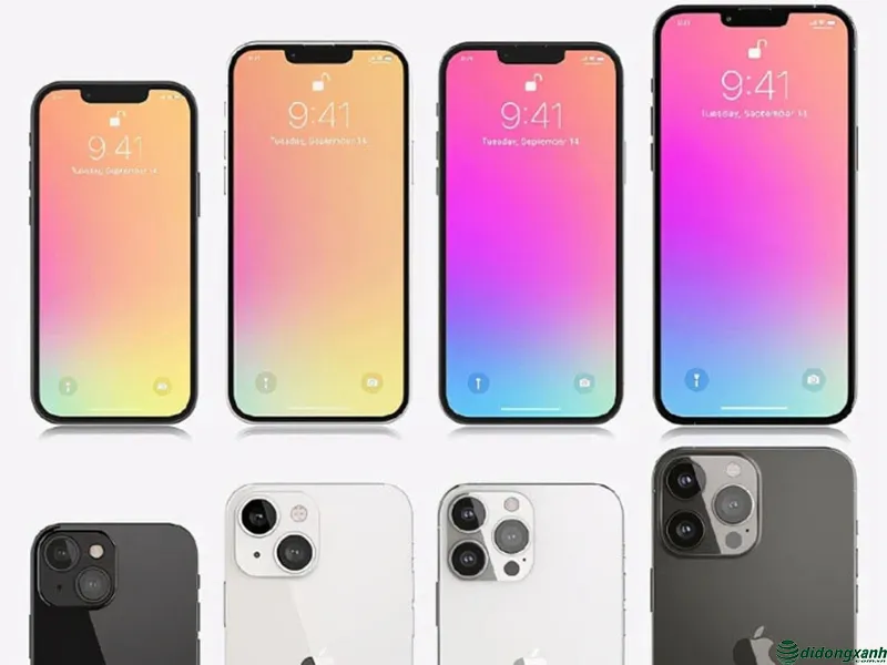 Kích thước iPhone 13 có 4 kích thước khác nhau