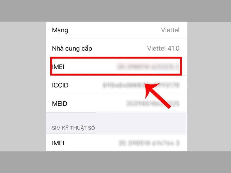 Kiểm tra IMEI iPhone ở phần Giới thiệu của máy