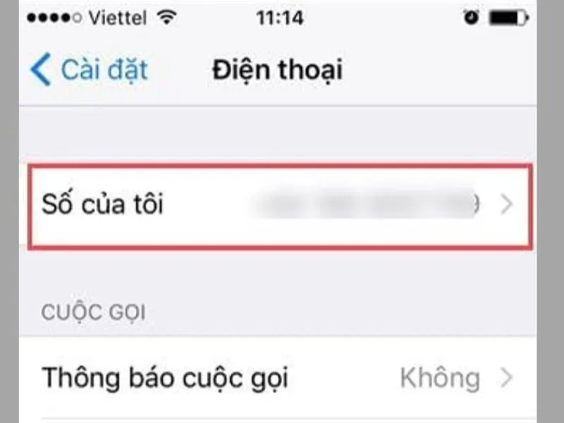 Cách kiểm tra số điện thoại trên iPhone của bạn kế bên “Số của tôi”