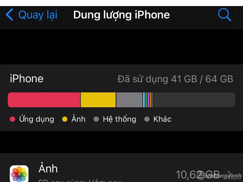 làm sao giải phóng dung lượng iphone
