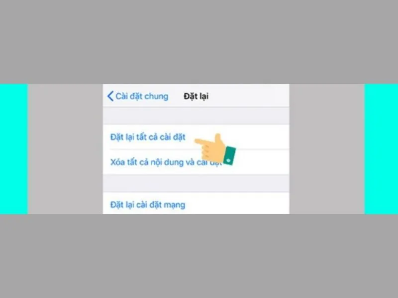 Đặt lại tất cả cài đặt