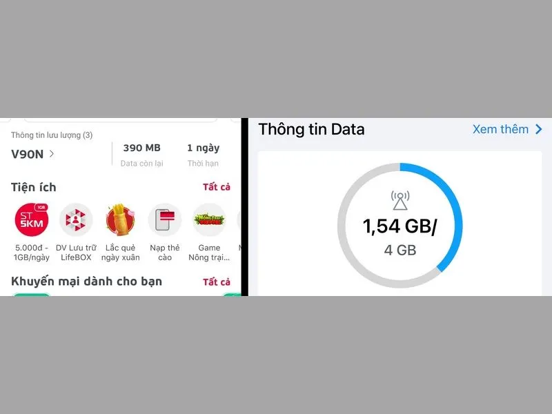 Kiểm tra dung lượng mạng viễn thông bằng App của nhà cung cấp