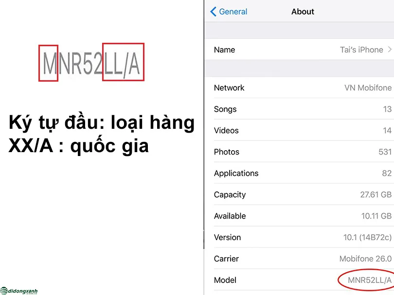 Mã iPhone của các nước sẽ cho biết xuất xứ cũng như loại iPhone 