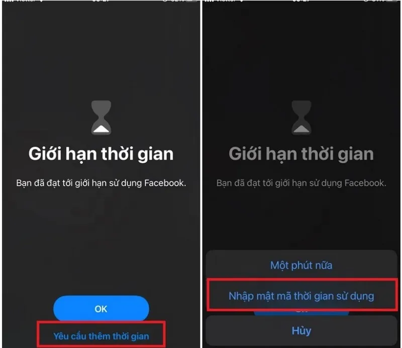 Nhập lại mã cài đặt thời gian ở bước 3