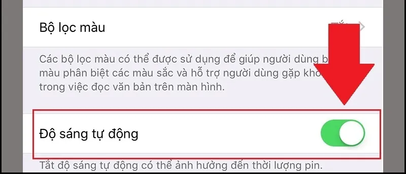 Khắc phục màn hình iPhone tự giảm độ sáng