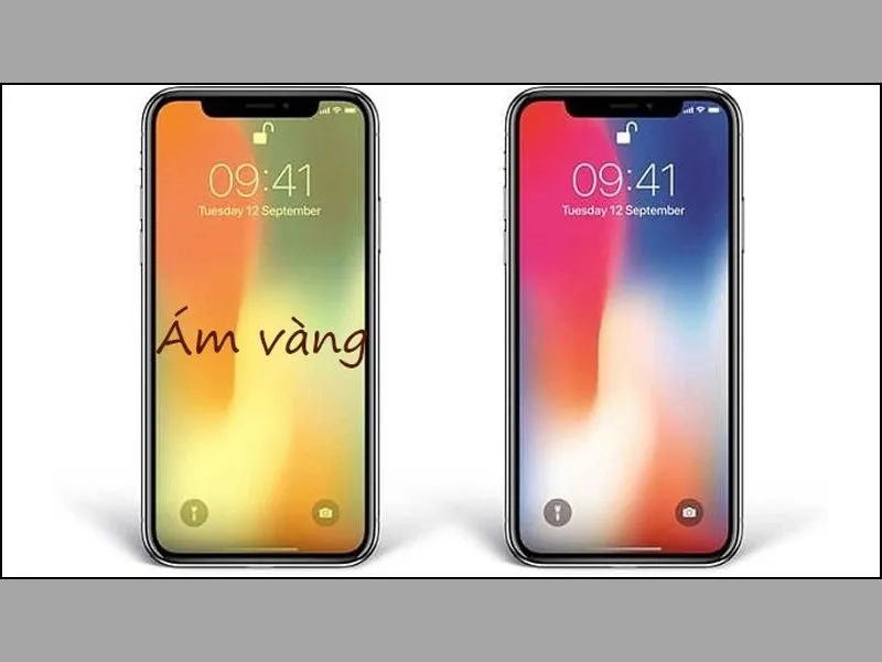 Màn hình iPhone bị ố vàng so với các điện thoại khác