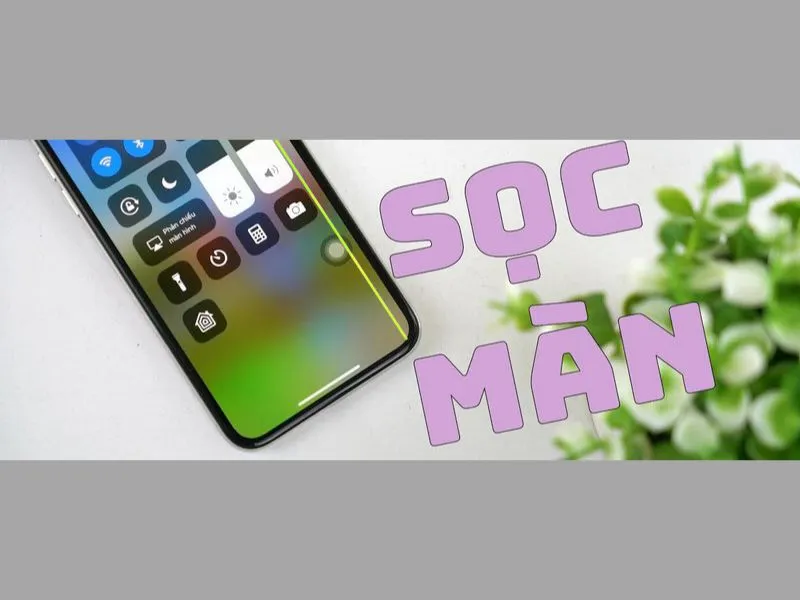 Màn hình iPhone bị sọc xanh do đâu?