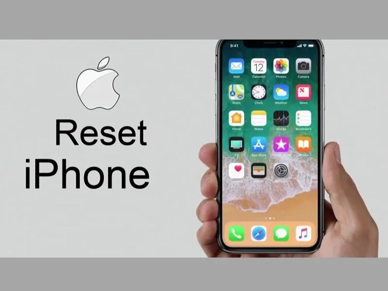 Reset máy để khắc phục sọc xanh trên màn hình iPhone