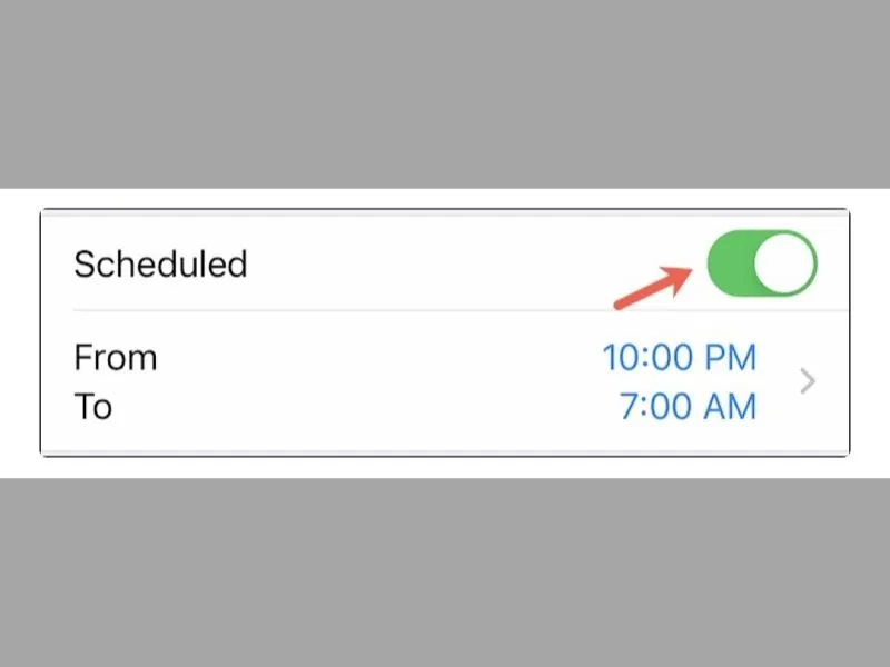 Gạt công tắc tại mục “Scheduled” để vô hiệu hóa chế độ “Night Shift