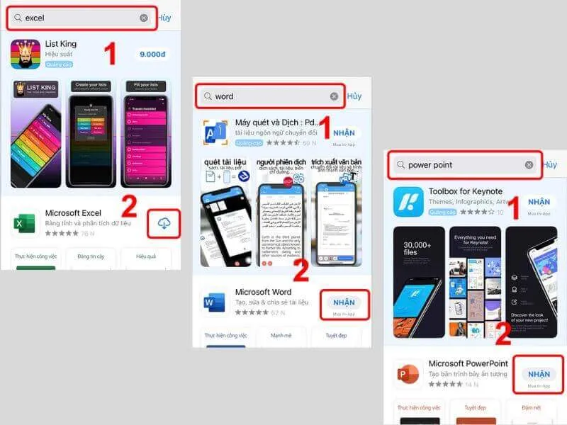 cách cài microsoft office trên iphone miễn phí