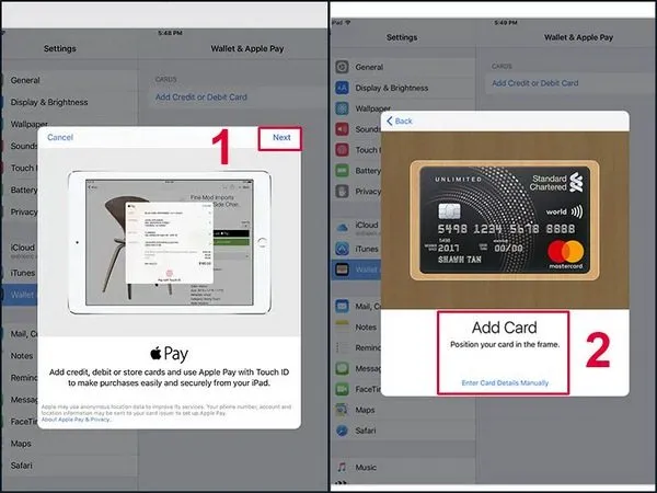 cai dat apple pay tren ipad