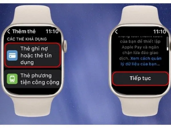 thiet lap dich vu apple pay