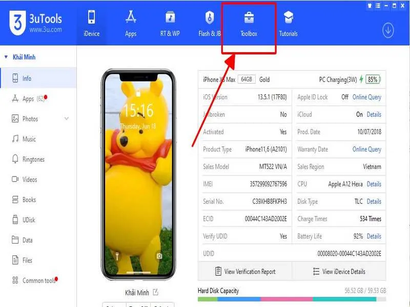  chọn Backup/Restore.