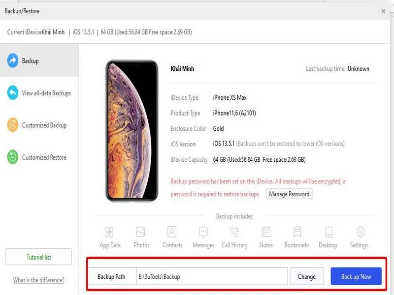 phần mềm lưu tin nhắn trên iPhone - 3uTools