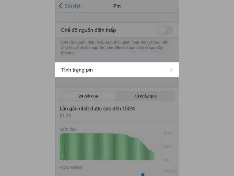 Pin iPhone báo bảo trì là gì?