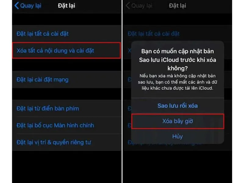 Đặt lại cài đặt gốc
