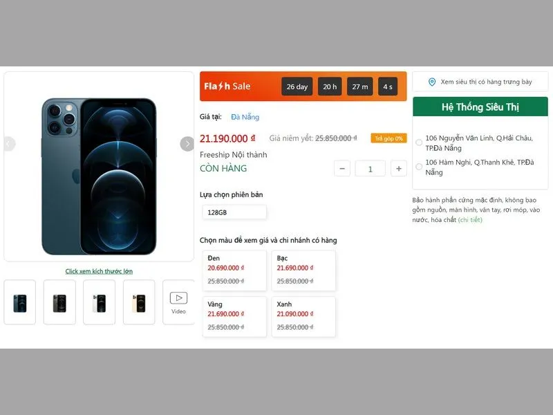 IP 12 PrM đang được bán tại Di Động Xanh với mức giá rất tốt cùng nhiều ưu đãi