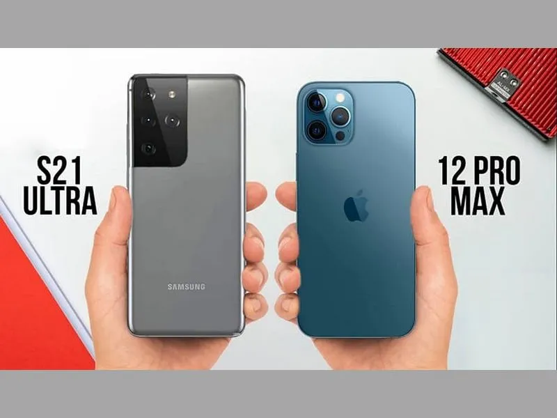 Di Động Xanh so sánh iPhone 12 Pro Max và Samsung S21 Ultra chi tiết