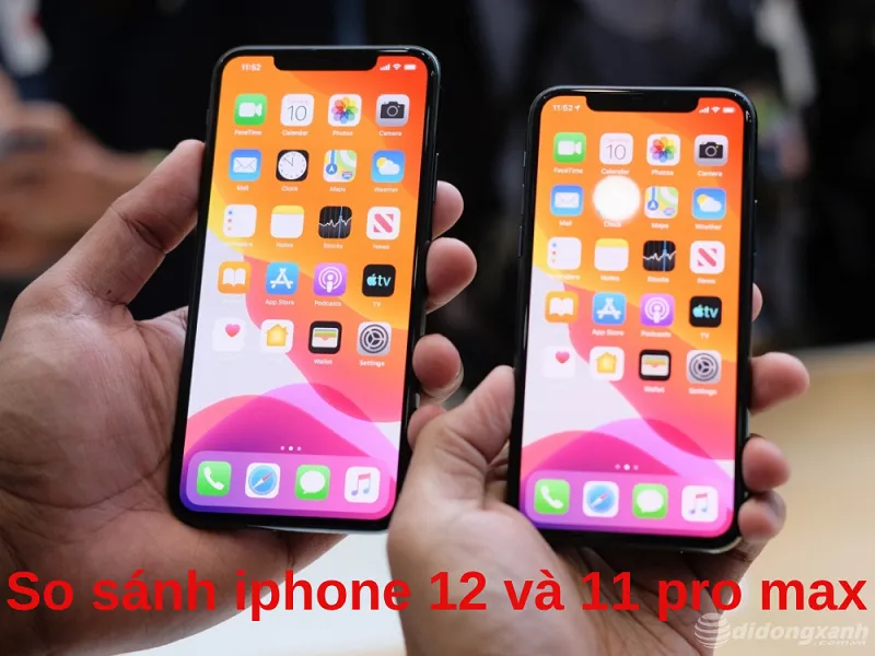 So sánh iPhone 12 và 11 Pro Max về màn hình