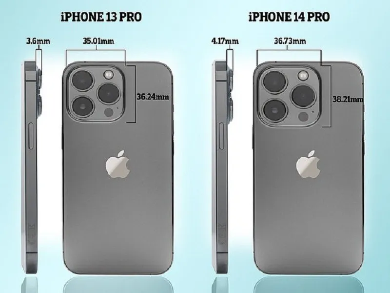 So sánh Iphone 14 Pro và 13 Pro về thiết kế 